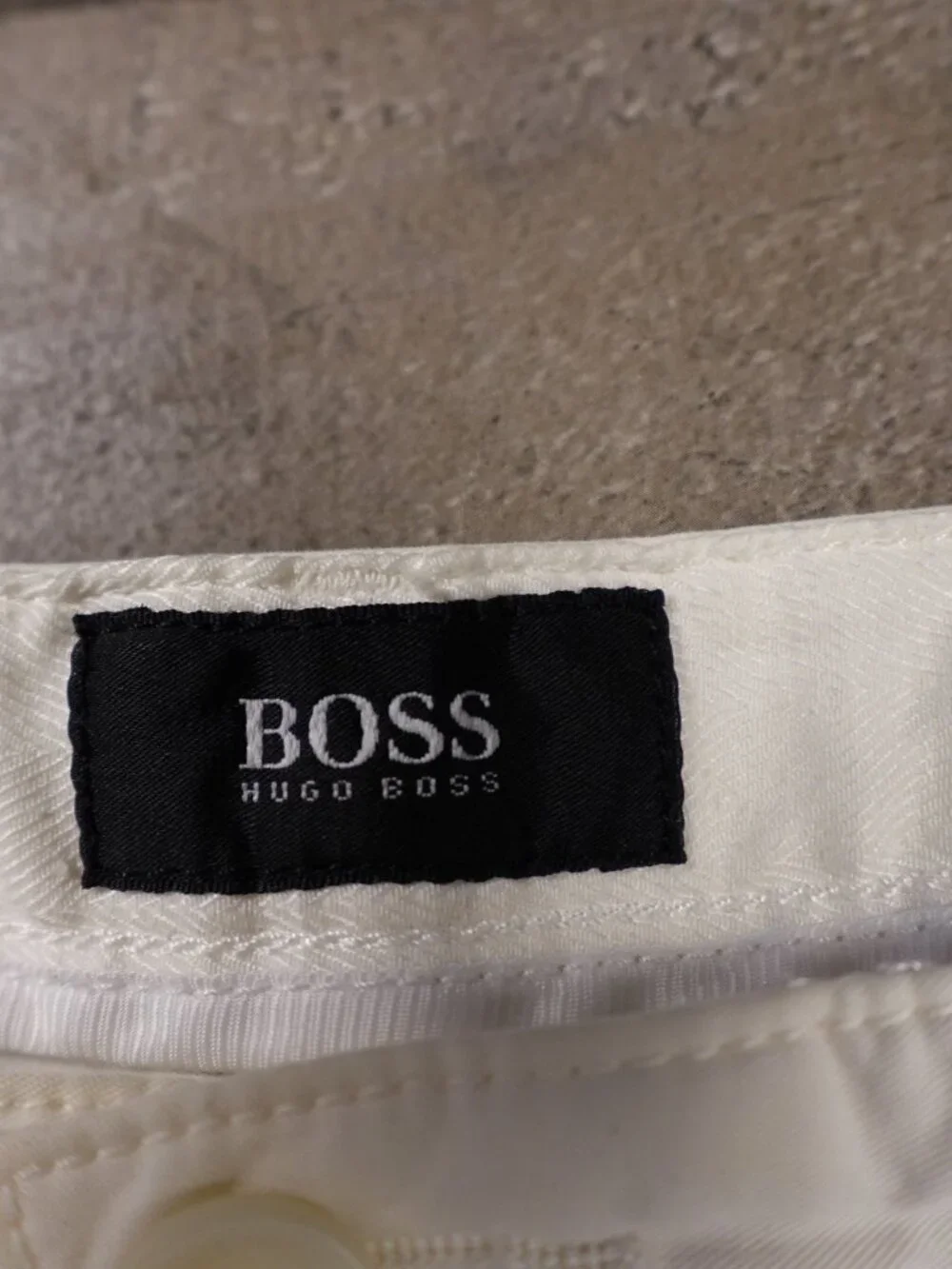 Hugo Boss Rice Slim Fit Chino Pants Men’s 36R White Designer Casual Preppy FAIR